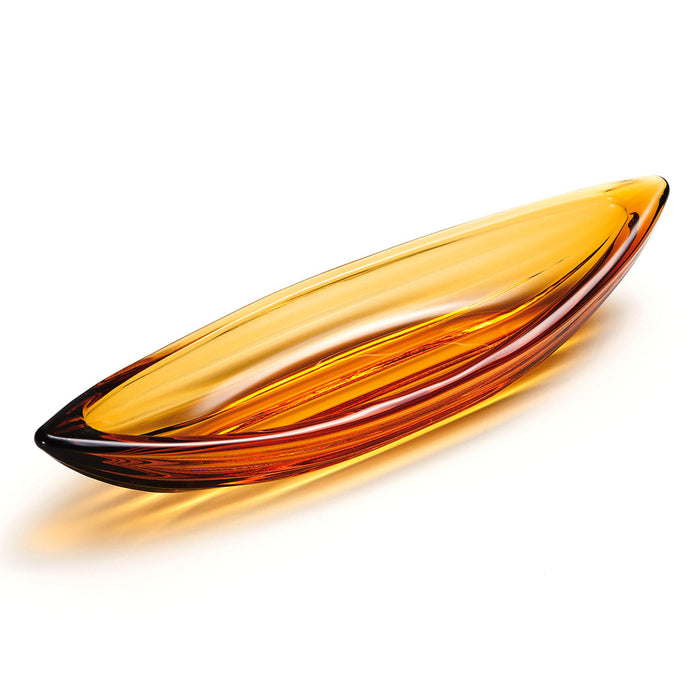 Shonai Craft Glass Amuse Dish Mamezara Amber 6.2" x 2" (Set of 3)