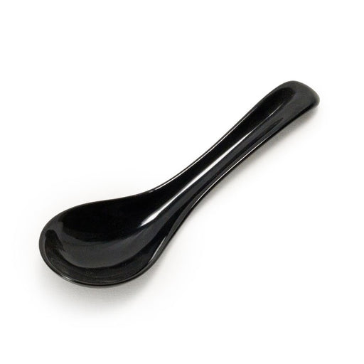Black Ceramic Renge Ramen Spoon 6" Length