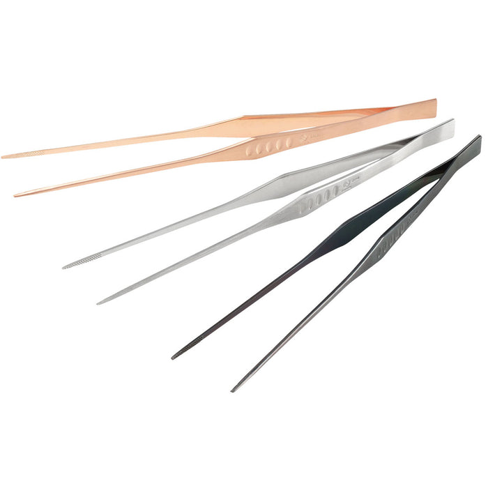 Kanda Chef Tongs Stainless Steel Special Sharp Plating Tweezers 8.25 (210mm) Stainless Steel