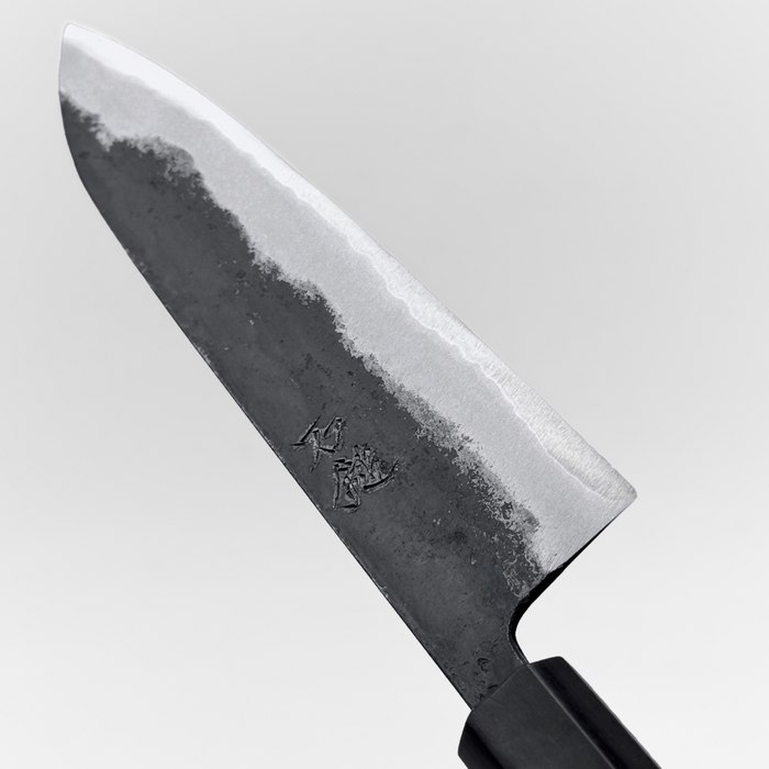 Ishizuchi Blue Super Kurouchi Gyuto 180mm (7.1") - Blade Front