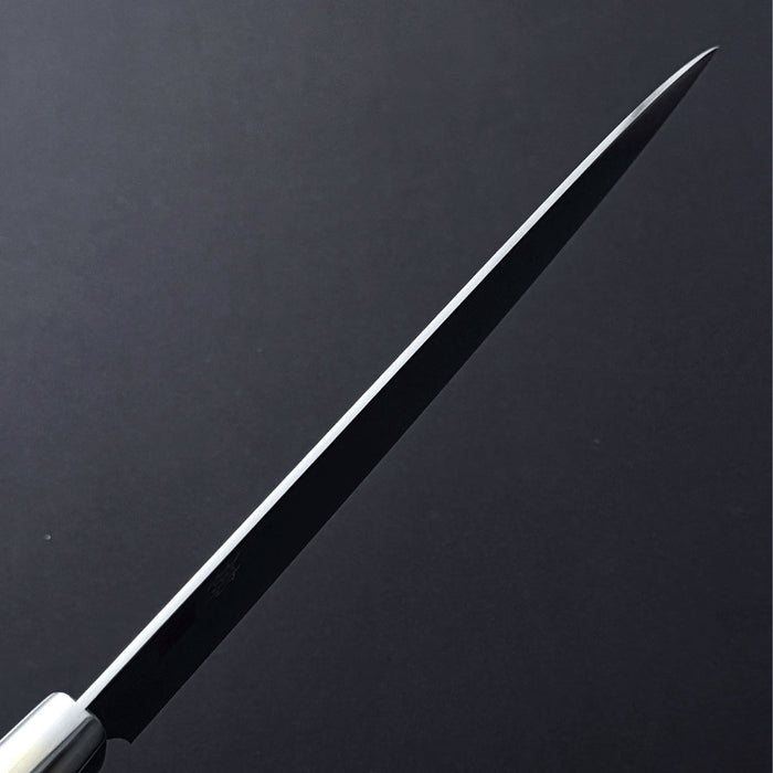 Nenohi Nagi Gyuto 210mm Giraffe Bone Handle Terra Iris with Saya Cover Spine