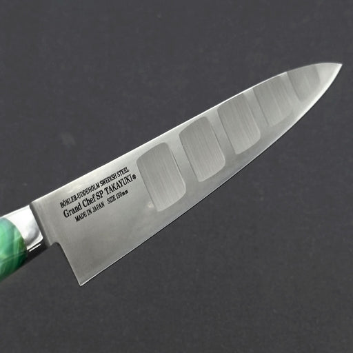 Sakai Takayuki Grand Chef SP Type III Petty 150mm Jungle Green Handle Blade