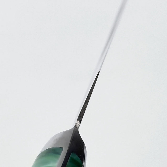 Sakai Takayuki Grand Chef SP Type III Petty 150mm Jungle Green Handle Choil