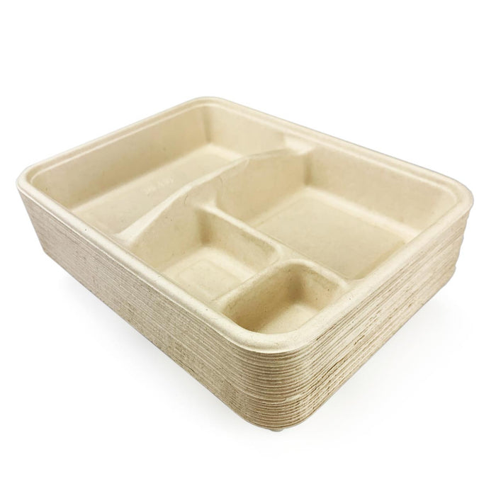 ECO Friendly Kraft Paper Bento Takeout Box 3 Compartments (Pack of 200 pcs)  – DNET-ECO COMPANY LIMITED