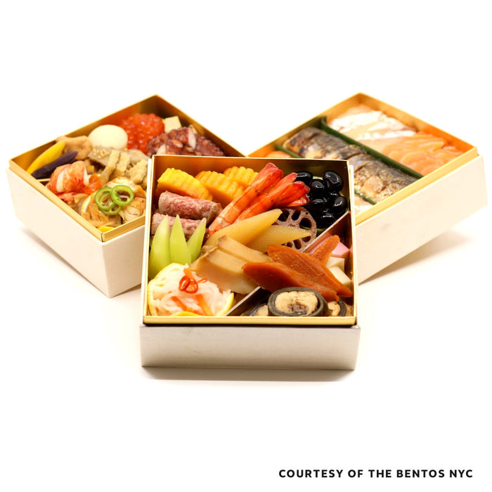 Oribe Jubako Paper 2-Tiered Takeout Bento Box White