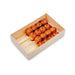 Wooden Rectangular Takeout Bento Box Small 6.7" x 4.3" (25/pack) - W/ Lid