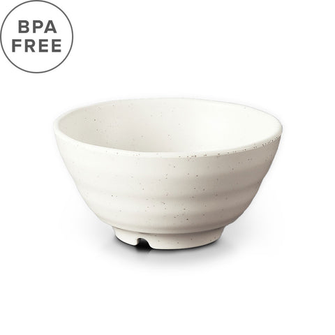 [Clearance] Melamine Kobiki White Grainy Donburi Bowl 33 fl oz / 6.6