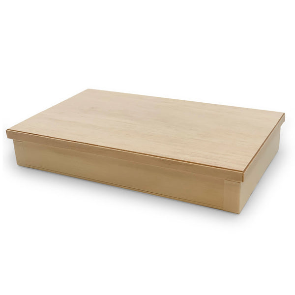 Coco Wooden Rectangular Takeout Bento Box Large Wide 9