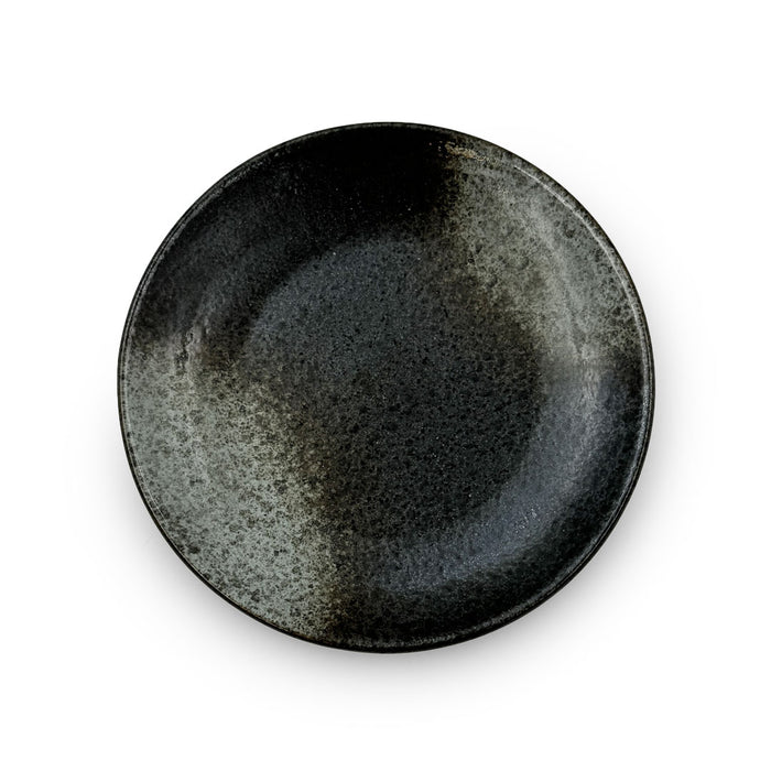 [Clearance] Haifuki Spray Glaze Dark & Light Gray Salad Plate 5.9" dia