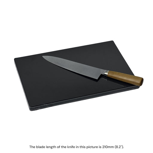Hasegawa Pro-PE Lite Black Soft Polyethylene Wood Core Cutting Board FPEL 13.4" x 9.1" with 210mm Knie