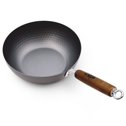 Summit Nitrogen Hardened Iron Beijing Wok Pan Hammered 8.7" dia