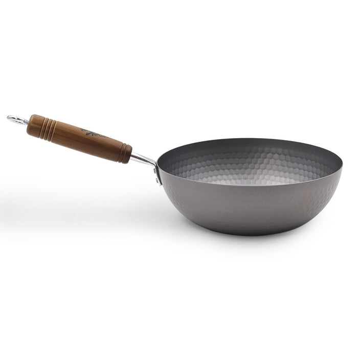 Summit Nitrogen Hardened Iron Beijing Wok Pan Hammered 8.7" dia