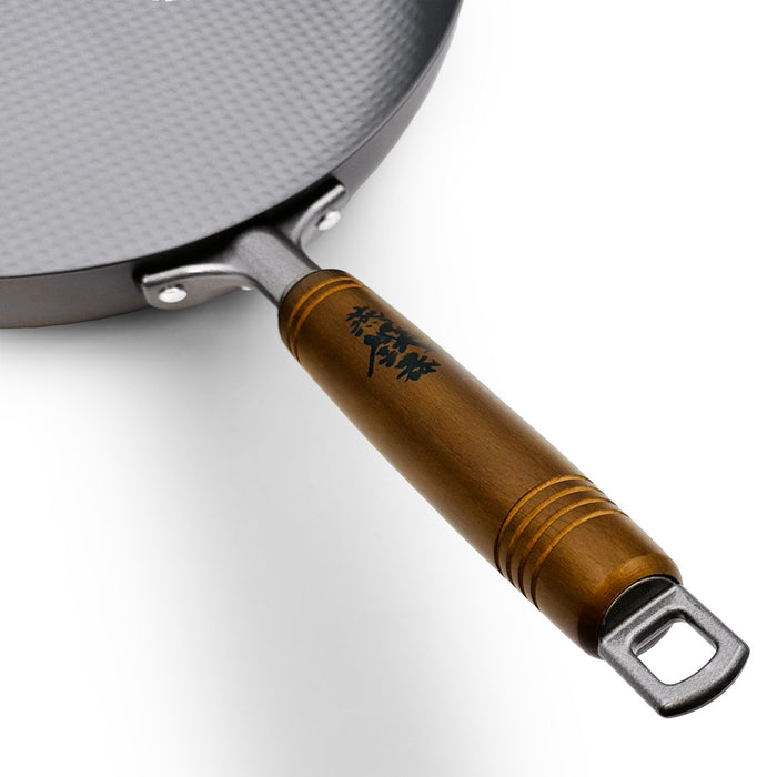 Summit Nitrogen Hardened Iron Frying Pan Embossed 11" dia Handle