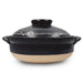 Kuroyu Black x White Line Donabe Clay Pot 90 fl oz / 10" dia