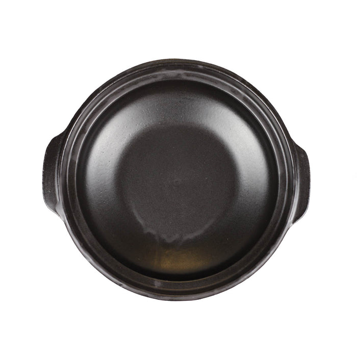 Black Tokusa Ceramic Coated Donabe Earthenware Pot 37 fl oz