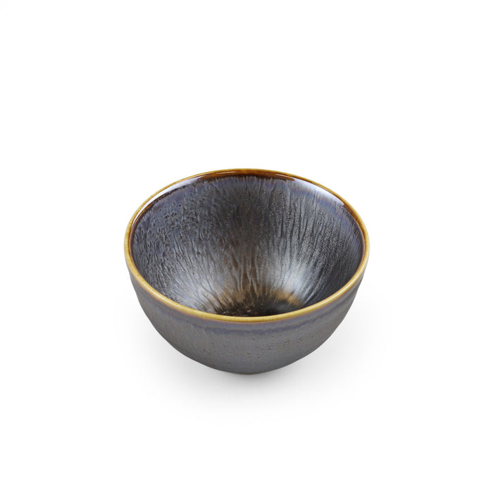 Metallic Black Grazed Rice Bowl 12 fl oz