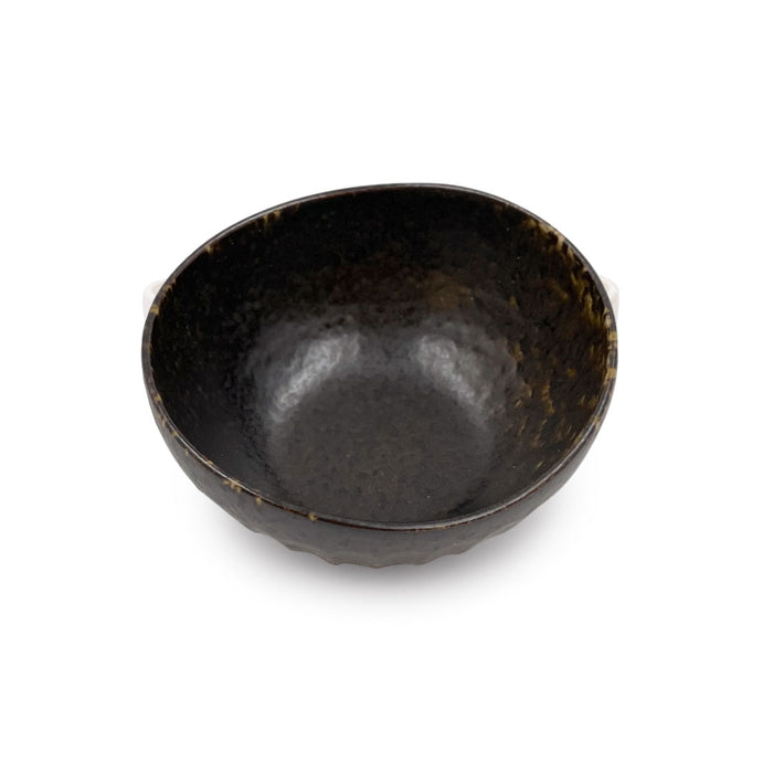 Black Kessho Kobachi Bowl Shaved Design 13 fl oz