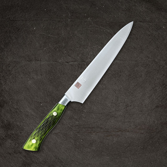 Nenohi Nagi Utility Petty 180mm (7.1") Green Jigged Bone Handle with Saya Cover