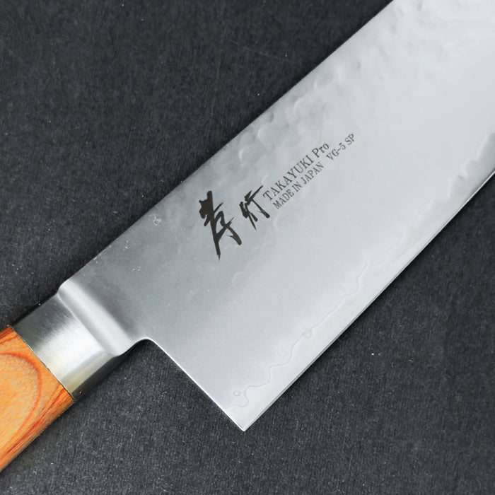 Sakai Takayuki PRO VG-5 Santoku 170mm Damascus Hammered Logo Engrave
