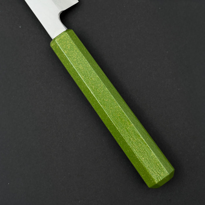 Sakai Takayuki Nanairo Inox Yanagi 210mm Green Lacquered Handle Zoom