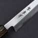 Sakai Takayuki Nanairo Inox Yanagi 210mm Charcoal x Gold Lacquered Handle Engrave