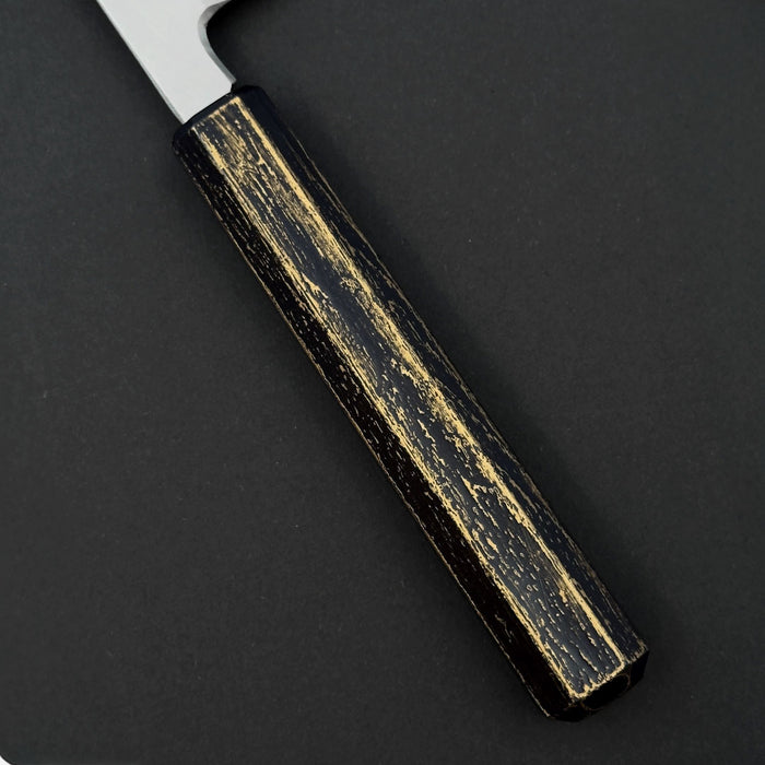 Sakai Takayuki Nanairo Inox Yanagi 210mm Charcoal x Gold Lacquered Handle Zoom