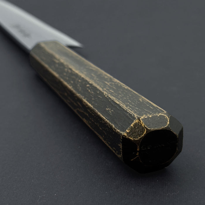 Sakai Takayuki Nanairo Inox Yanagi 210mm Charcoal x Gold Lacquered Handle Zoom