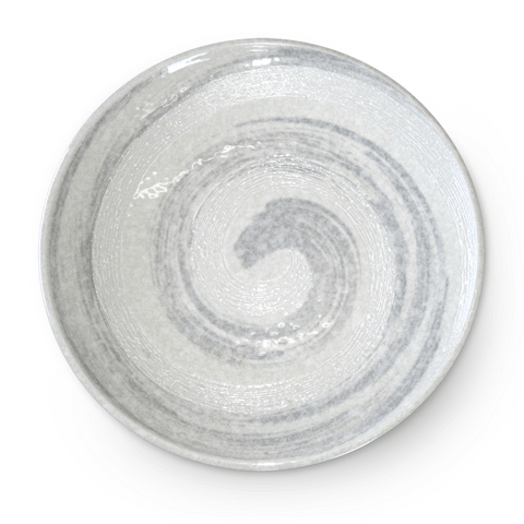 Snow White Gray Swirl Dinner Plate 10