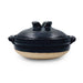 Ruriyu Cobalt x Black Donabe Clay Pot 30 fl oz / 7.25" dia