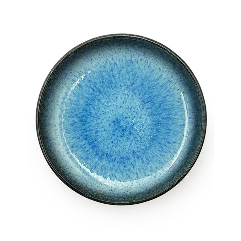 Ariake Blue Reactive Glaze Pasta Plate 7.25
