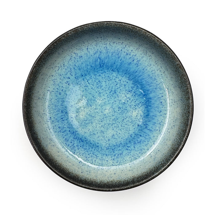 Ariake Blue Reactive Glaze Pasta Plate 8.7" dia