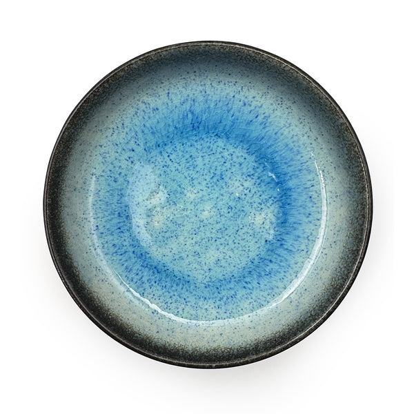 Ariake Blue Reactive Glaze Pasta Plate 8.7