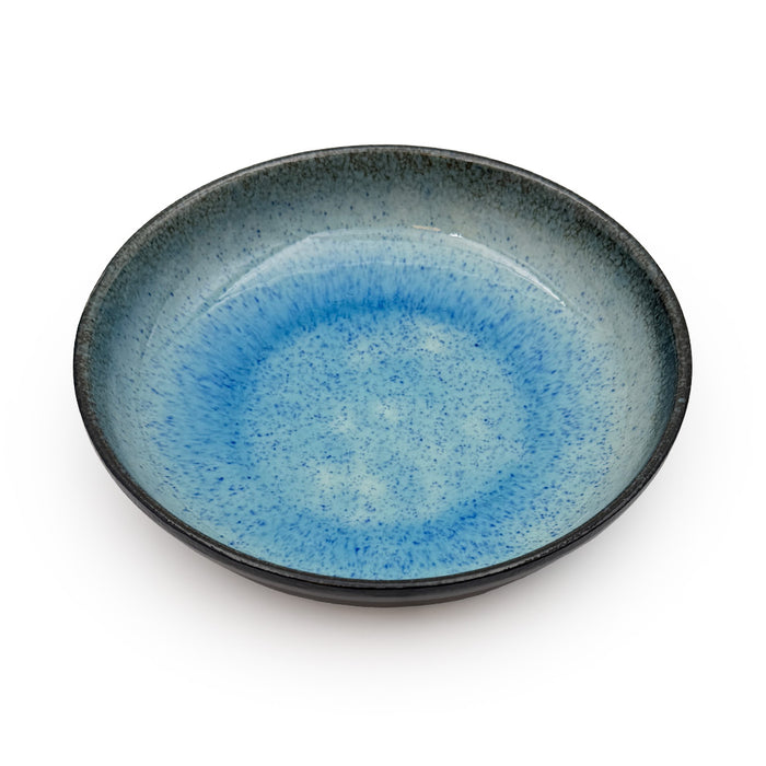 Ariake Blue Reactive Glaze Pasta Plate 8.7" dia