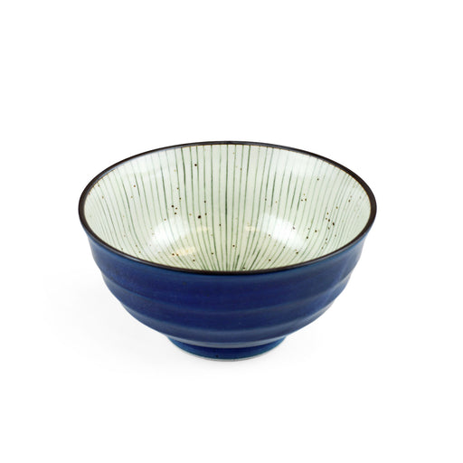 Tokusa Blue Lined Interior Donburi Bowl 35 fl oz