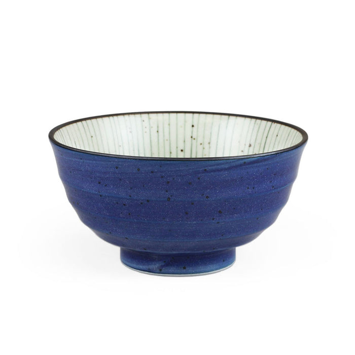 Tokusa Blue Lined Interior Donburi Bowl 35 fl oz