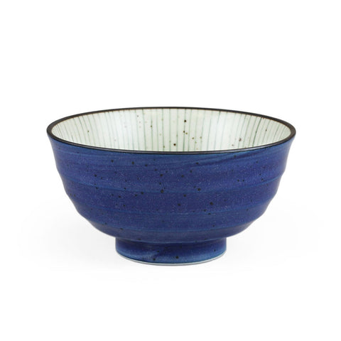 Tokusa Blue Lined Interior Donburi Bowl 35 fl oz / 6.73