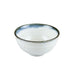 Shirokinyo Ivory Speckled Rice Bowl with Indigo Rim 13.5 fl oz