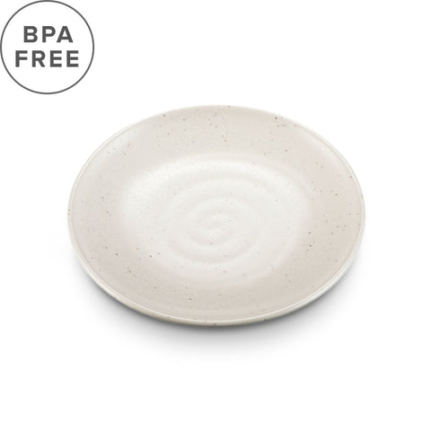 Melamine Kobiki White Grainy Salad Plate 7.1