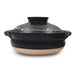 Kuroyu Black x White Line Donabe Clay Pot 47 fl oz / 8.5" dia