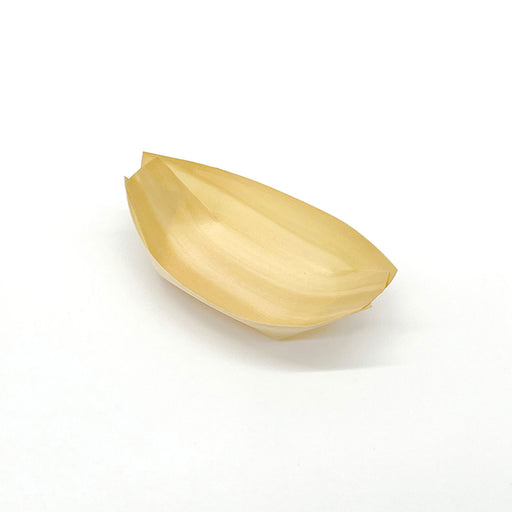 Biodegradable Poplar Wood Boat Serving Tray 3.25"