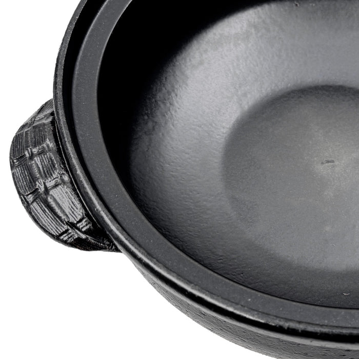 Kuroyu Black x White Line Donabe Clay Pot 123 fl oz / 11.2" dia