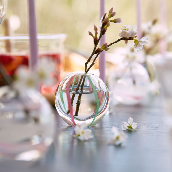 Hand Thrown Glass Bud Vase Tsugaru Vidro Irotemari Yayoi