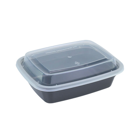 PP Black Takeout Deli Container with Clear Lid 4.6