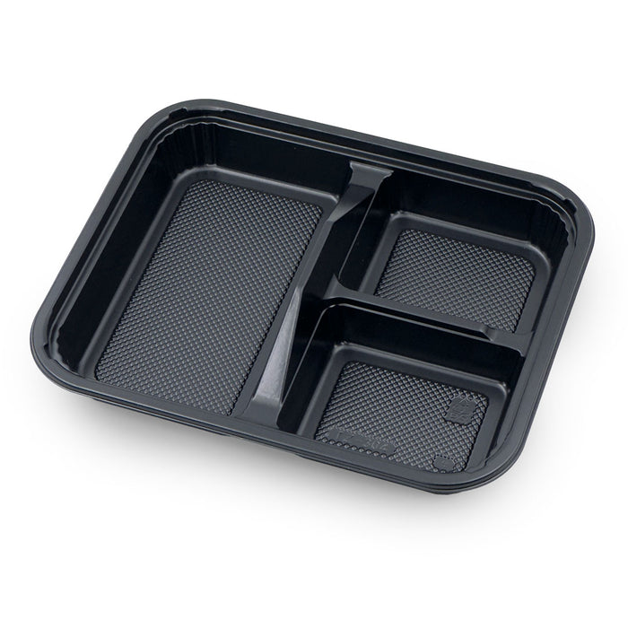 TZ-304 PP Black Takeout Bento Box 9.4" x 7.5" (252/case)