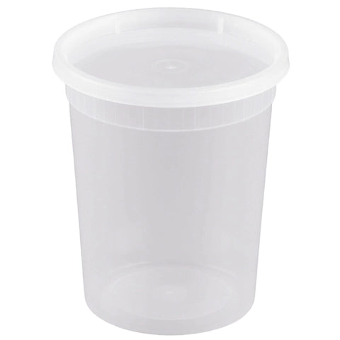 PP Plastic Takeout Deli Container with Lid 32 fl oz / 946ml (240/case)
