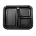 TZ-304 PP Black Takeout Bento Box 9.4" x 7.5" (252/case)