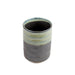 Charcoal Gray Yunomi Teacup with Moss Green Overlay 13 fl oz / 3" dia