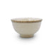 Ivory Rice Bowl Chawan with Brown Trim 11 fl oz