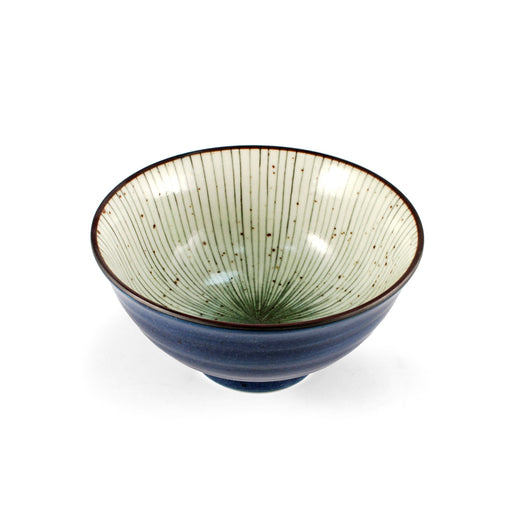 Tokusa Blue Lined Interior Donburi Bowl 22.5 fl oz