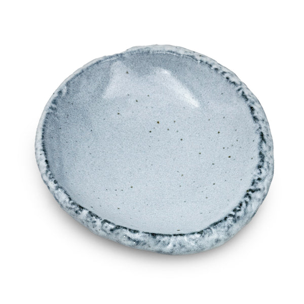 食器   Blue Plate Rust Glazed Light Blue Plate 7.7